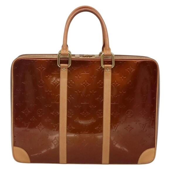 LOUIS VUITTON Monogram Vernis Van Damme Hand Bag Bronze M91125 LV Auth 134518 - Picture 2 of 16